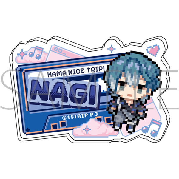 (Goods - Badge) 18TRIP Onamae Acrylic Badge / Nagi Hachinoya Pixel Art