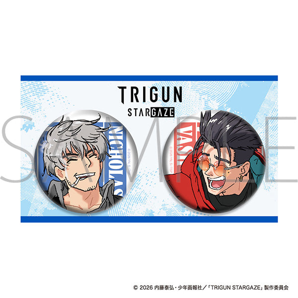 (Goods - Badge) TRIGUN STARGAZE Button Badge Set / Vash & Nicholas Completion Commemoration ver.