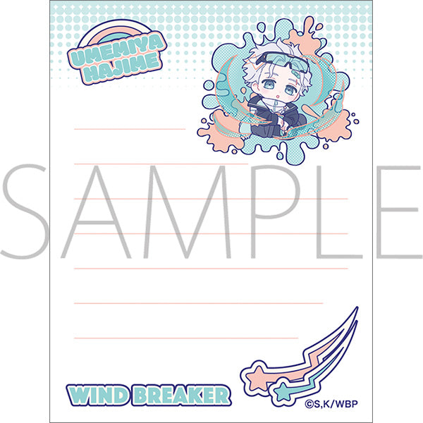 (Goods - Notepad) WIND BREAKER Book-shaped Notepad / Hajime Umemiya Pastel Pop