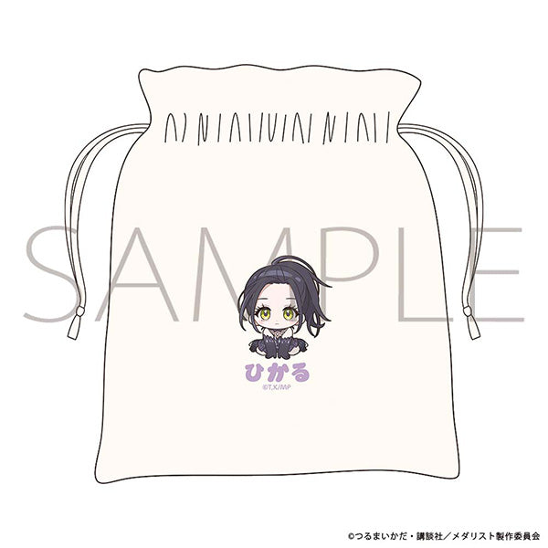 (Goods - Drawstring Pouch) Medalist Satin Frills Drawstring Pouch / Hikaru Kamisaki