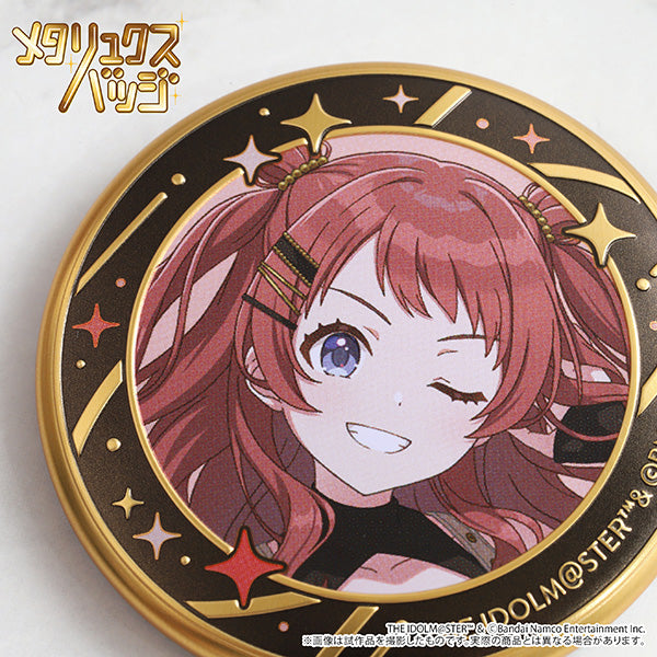 (Goods - Badge) Gakuen iDOLM@STER Metallux Badge / Saki Hanami ECLIPSE LIGHT
