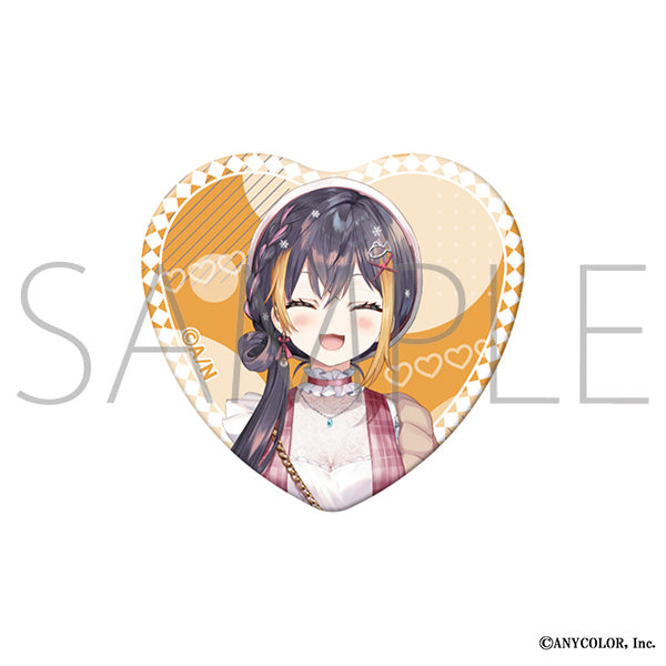 (Goods - Badge) NIJISANJI EN Heart Button Badge / Petra Gurin