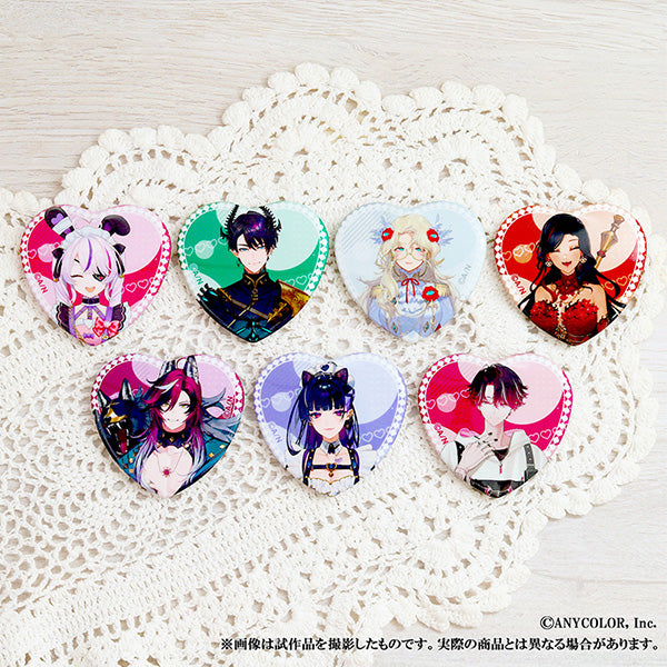 (Goods - Badge) NIJISANJI EN Heart Button Badge / Ver Vermillion