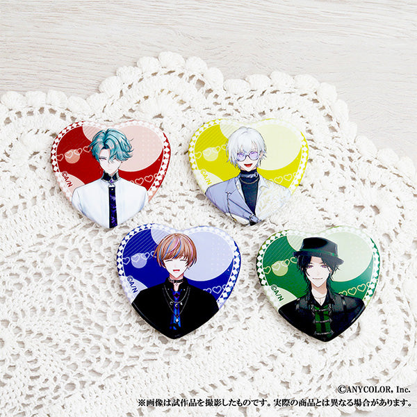 (Goods - Badge) NIJISANJI EN Heart Button Badge / Kaelix Debonair