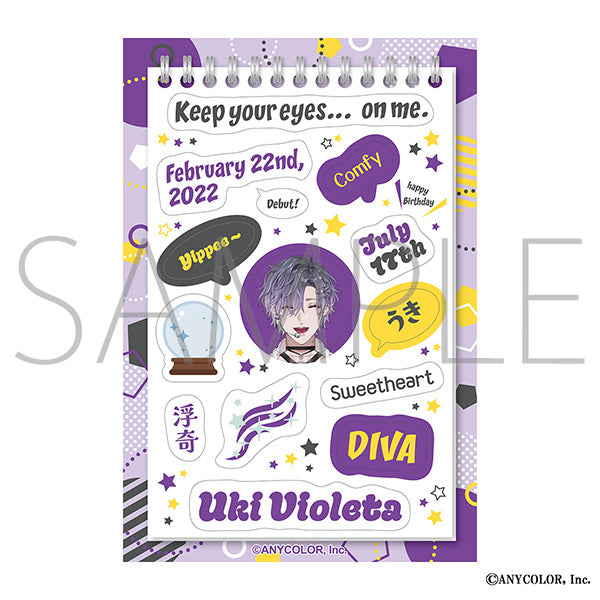 (Goods - Sticker) NIJISANJI EN #ENhaiizo Sticker Sheet / Uki Violeta