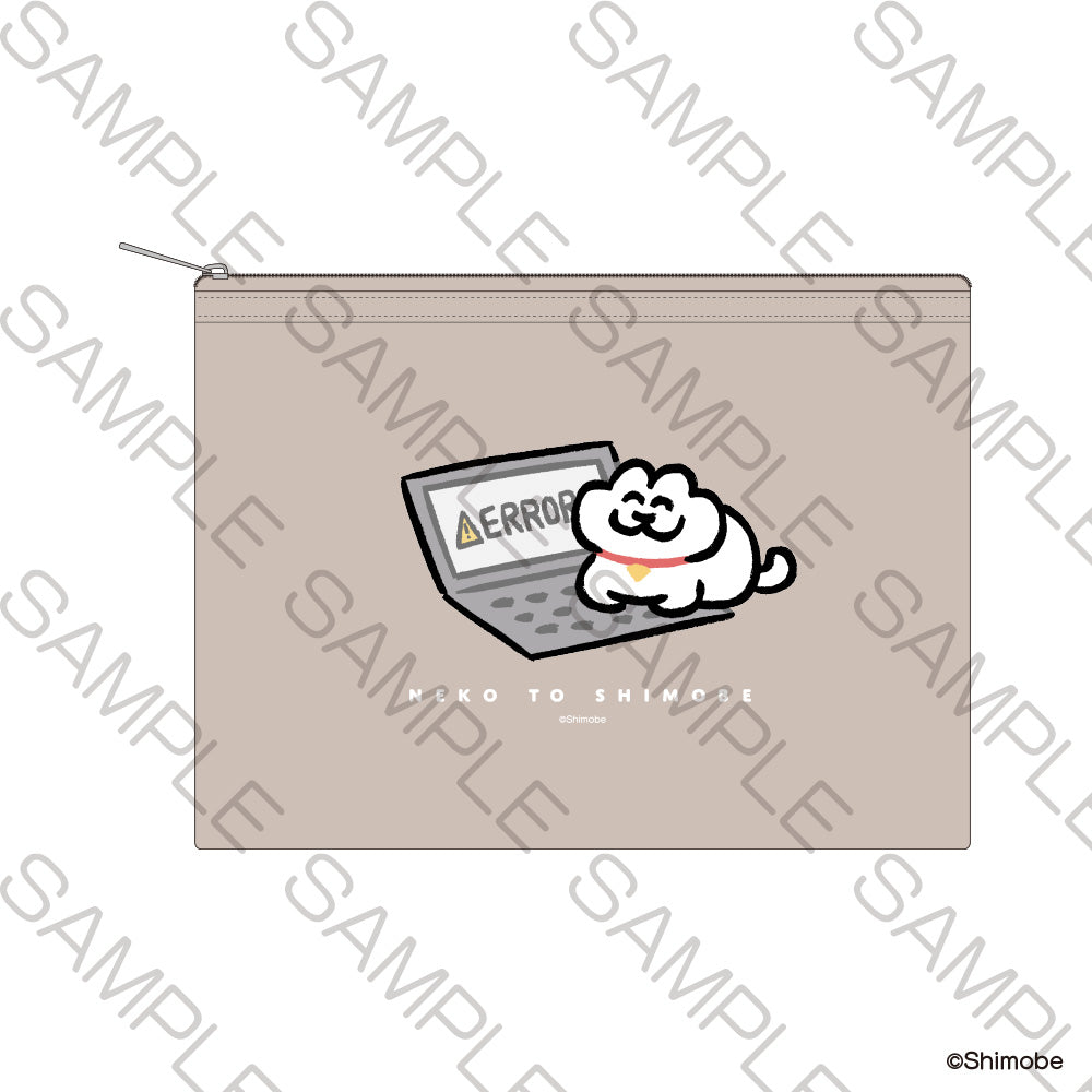 (Goods -Pouch)  Neko to Shimobe Flat Mesh Pouch