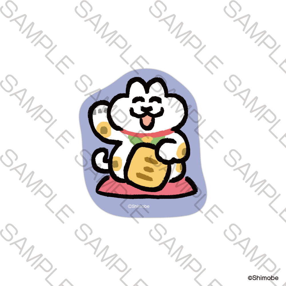 (Goods - Sticker)  Neko to Shimobe Sticker - Beckoning Cat