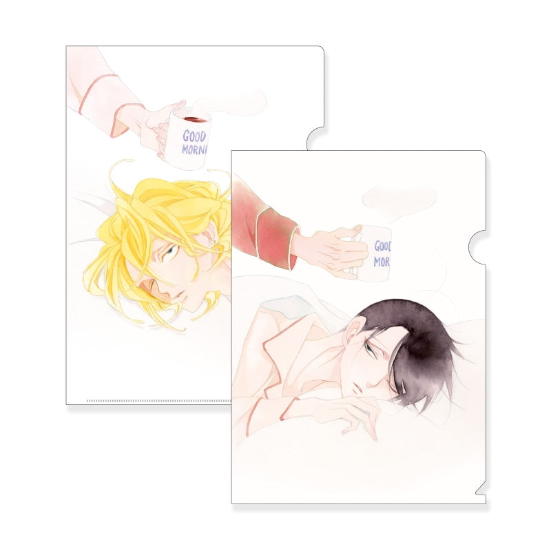 (Goods - Clear File) mariage Asumiko Nakamura Doukyusei Series "blanc" Original Art Exhibition Merch Clear File Good morning Rihito Sajo & Hikaru Kusakabe (Set of 2)