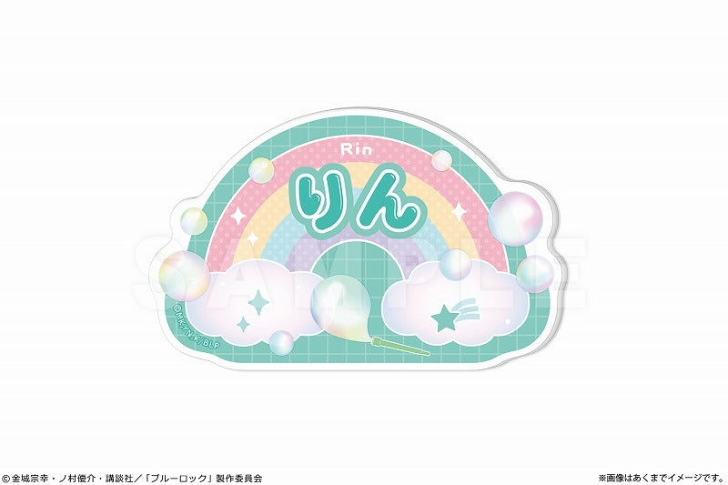 (Goods - Badge) Blue Lock Name Badge Ver. Soap bubbles 02 Rin Itoshi