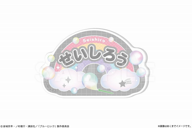 (Goods - Badge) Blue Lock Name Badge Ver. Soap bubbles 03 Seishiro Nagi