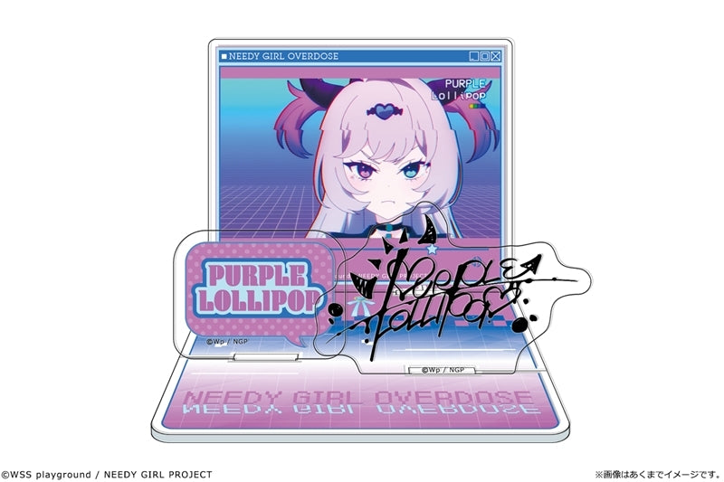 (Goods - Acrylic Stand) Anime NEEDY GIRL OVERDOSE Diorama Acrylic Stand 04 Purple Lollipop