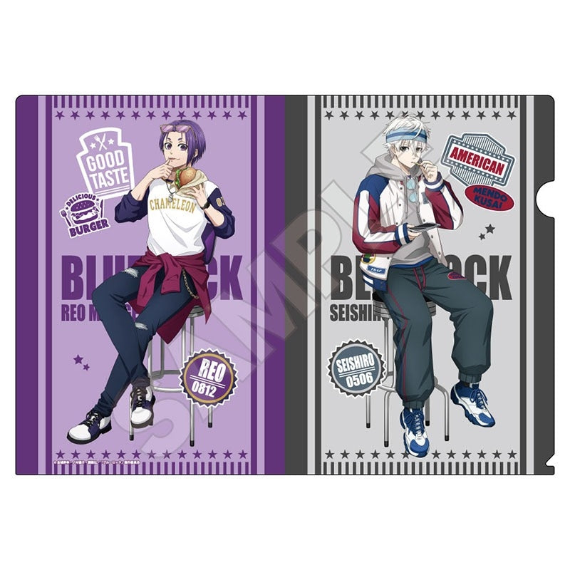 (Goods - Clear File) Blue Lock TV Anime American Retro Clear File Nagi & Reo