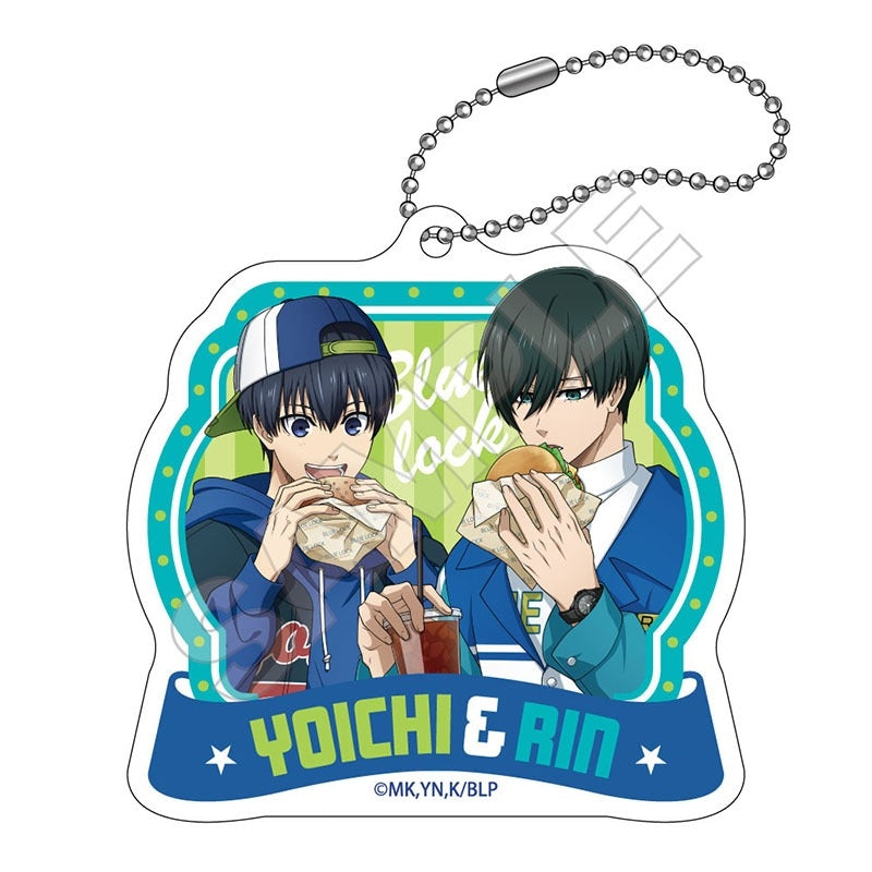 (Goods - Key Chain) Blue Lock TV Anime American Retro Acrylic Key Chain Isagi & Rin