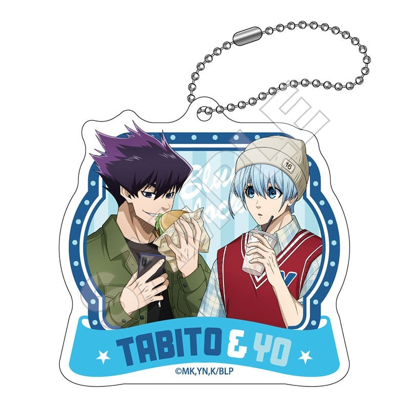 (Goods - Key Chain) Blue Lock TV Anime American Retro Acrylic Key Chain Karasu & Hiori