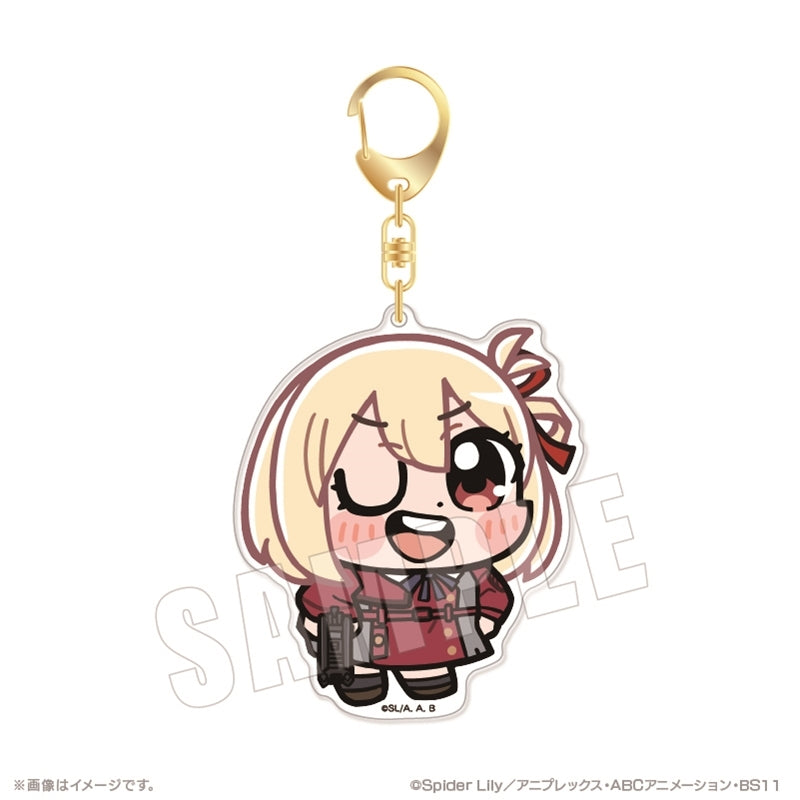 (Goods - Keychain) Lycoris Recoil Bkub Big Acrylic Keychain 01. Chisato Nishikigi (Uniform ver.)