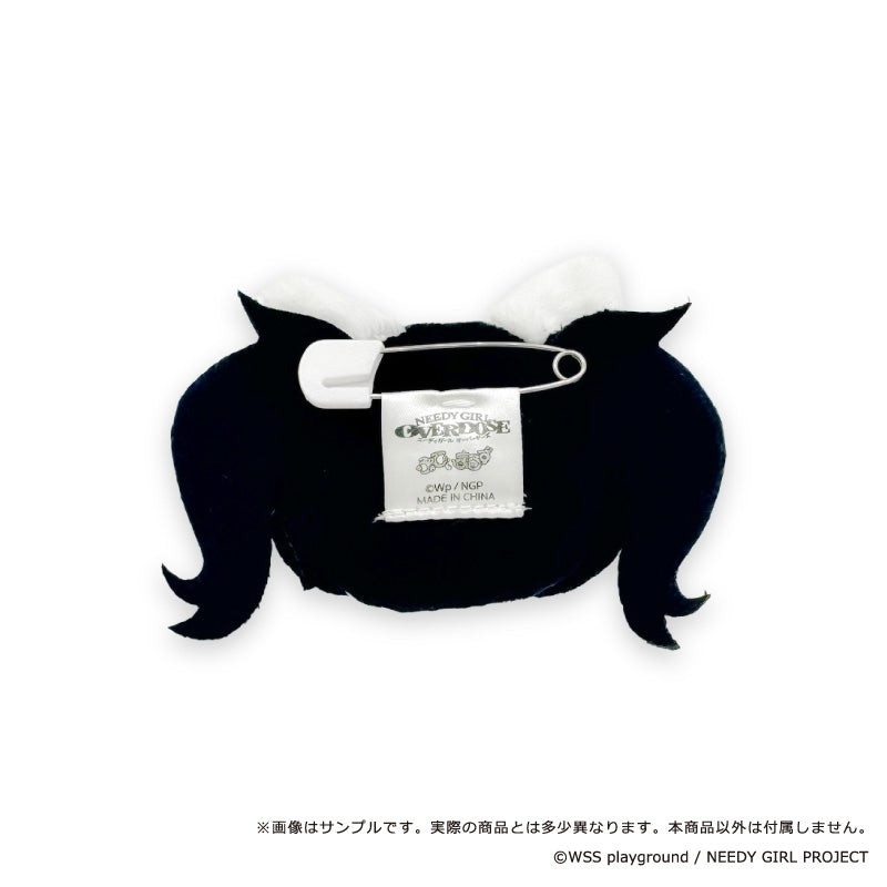 (Goods - Badge) Anime NEEDY GIRL OVERDOSE Petits Animals Plush Badge 02. Ame-chan