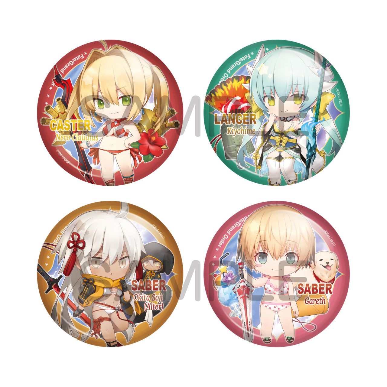 (1BOX=10)(Goods - Badge) Fate/Grand Order Charatoria Badge Vol. 22