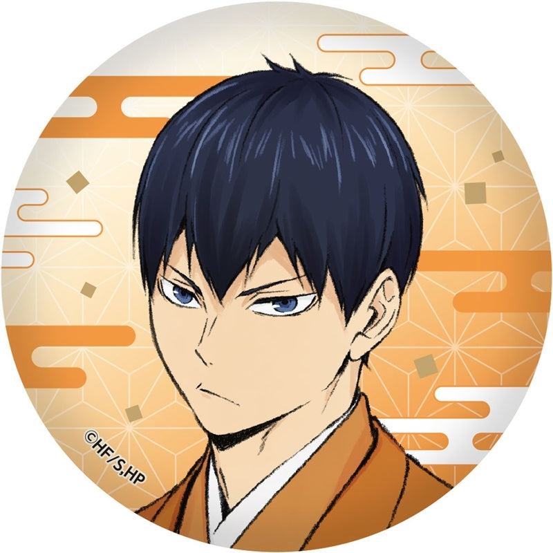 (1BOX=6)(Goods - Badge) Haikyu!! Trading Japanese Washi Paper Button Badge Karasuno/Inarizaki New Year Ver. (6 Types Total)