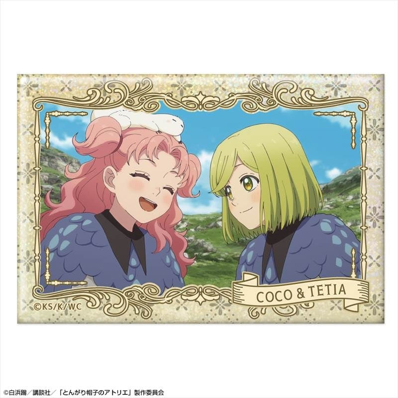 (Goods - Badge) Witch Hat Atelier TV Anime Holographic Button Badge Ver. 2 Design 13 (Coco & Tetia)