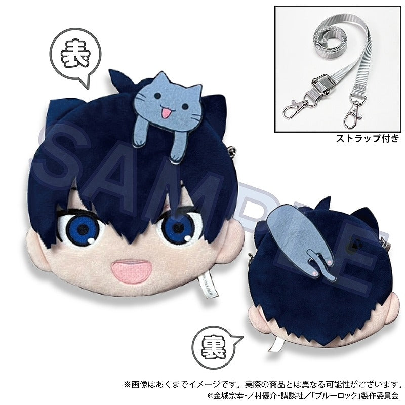 (Goods - Bag) Blue Lock Face Pochette Hittsuki Nyan ver. Yoichi Isagi