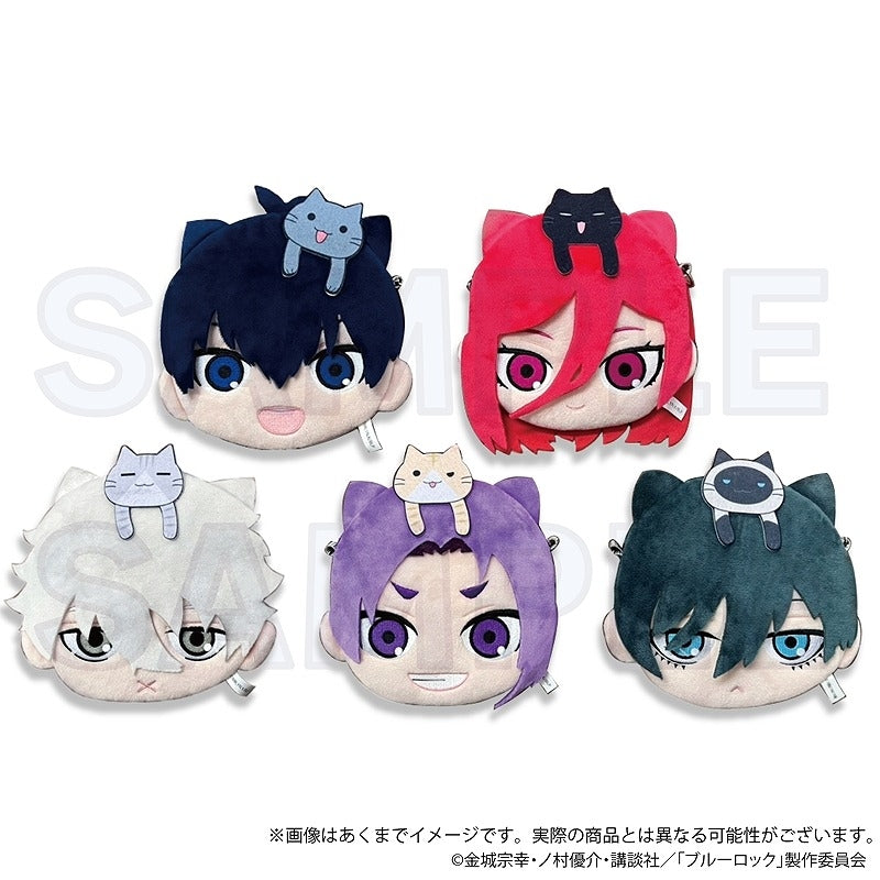 (Goods - Bag) Blue Lock Face Pochette Hittsuki Nyan ver. Hyoma Chigiri