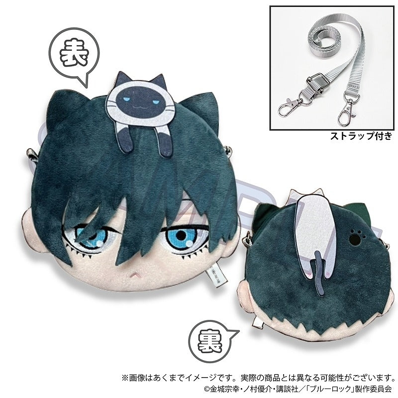 (Goods - Bag) Blue Lock Face Pochette Hittsuki Nyan ver. Rin Itoshi