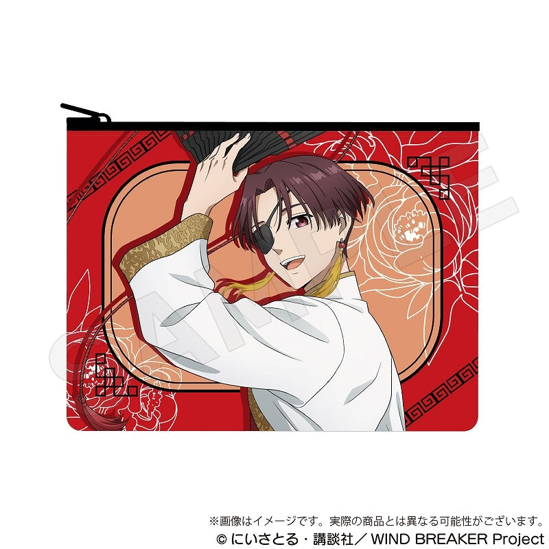 (Goods - Pouch) WIND BREAKER Flat Pouch Five Beasts ver. Hayato Suo