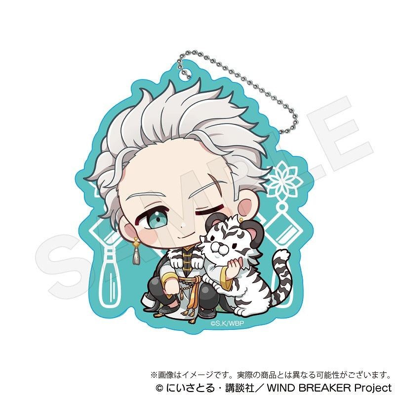 (1BOX=5)(Goods - Key Chain) WIND BREAKER Trading Chibi Acrylic Key Chain Five Beasts ver.