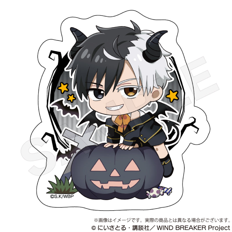 (Goods - Sticker) WIND BREAKER Die-cut Sticker Black Halloween ver. Haruka Sakura