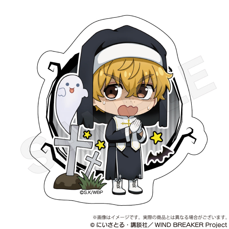 (Goods - Sticker) WIND BREAKER Die-cut Sticker Black Halloween ver. Akihiko Nirei