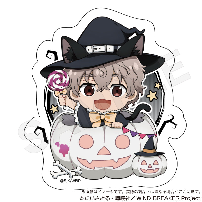 (Goods - Sticker) WIND BREAKER Die-cut Sticker Black Halloween ver. Choji Tomiyama