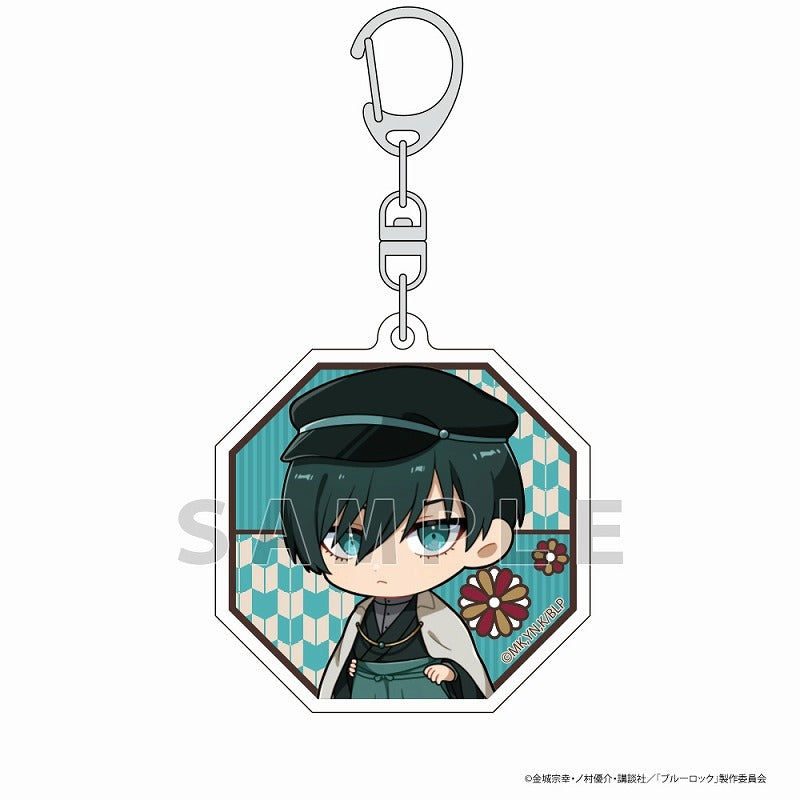 (Goods - Key Chain) Blue Lock Acrylic Key Chain (Rin Itoshi/Retro Japan ver.)