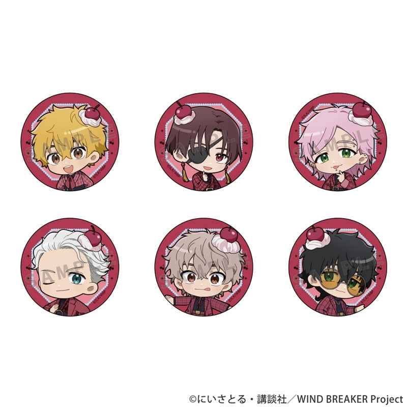 [※Blind](1BOX=6)(Goods - Badge) WIND BREAKER Trading Button Badge (Whipped Cream & Cherry /ver. B)
