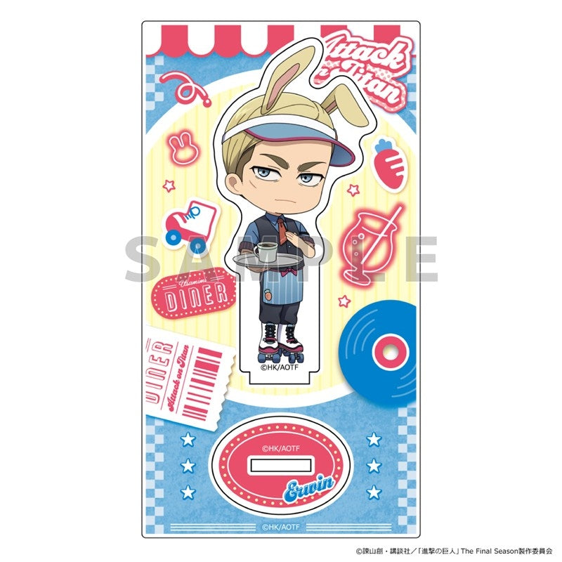 (Goods - Acrylic Stand) Attack on Titan Acrylic Stand (Erwin/Bunny Ears Diner)