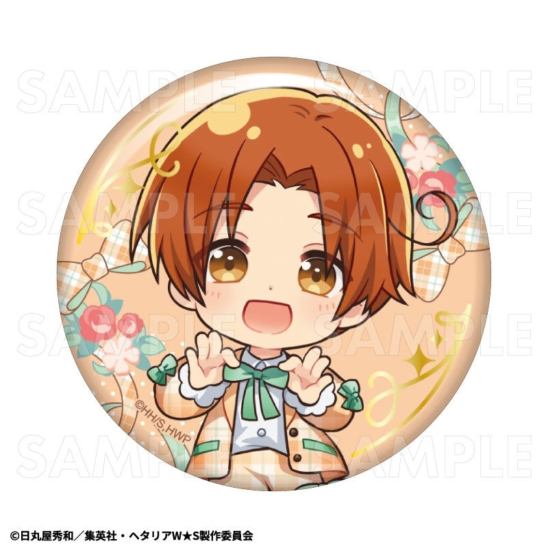 (1BOX=8)(Goods - Badge) Hetalia World★Stars Trading Foil-Stamped Badge (Balletcore Style)