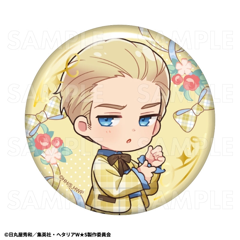 (1BOX=8)(Goods - Badge) Hetalia World★Stars Trading Foil-Stamped Badge (Balletcore Style)