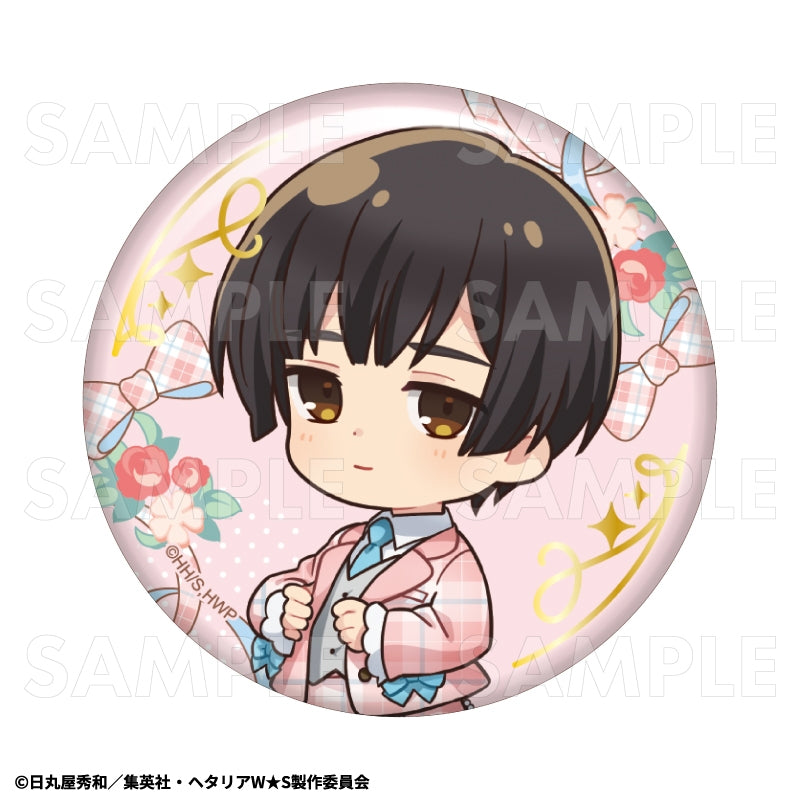 (1BOX=8)(Goods - Badge) Hetalia World★Stars Trading Foil-Stamped Badge (Balletcore Style)