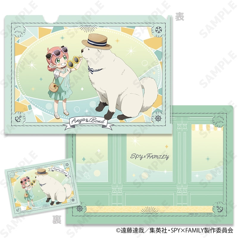 (Goods - Set) TV Anime SPY x FAMILY Clear File & Bromide Set 4. Anya & Bond [Summer Outing]