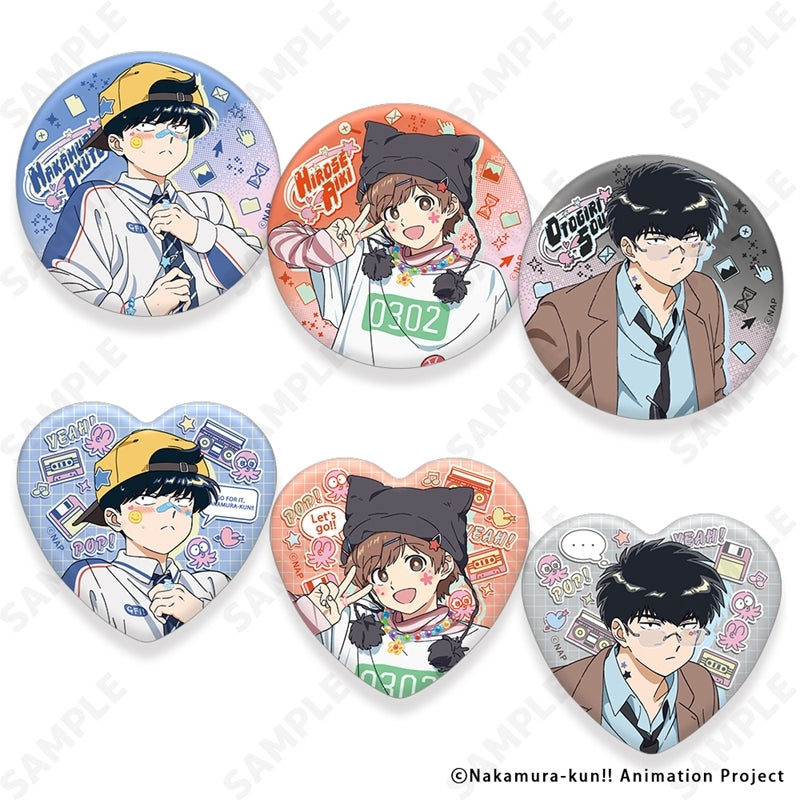 (1BOX=6)(Goods - Badge) TV Anime Go for It, Nakamura! Trading Button Badge [Y2K]