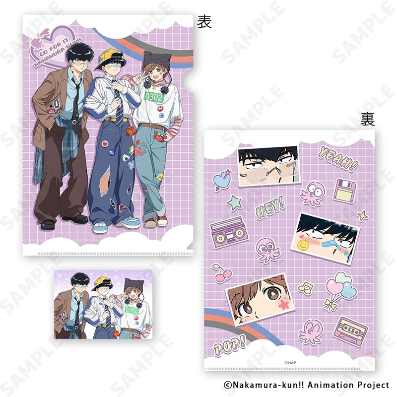 (Goods - Set) TV Anime Go for It, Nakamura! Clear File & Bromide Set B [Y2K]
