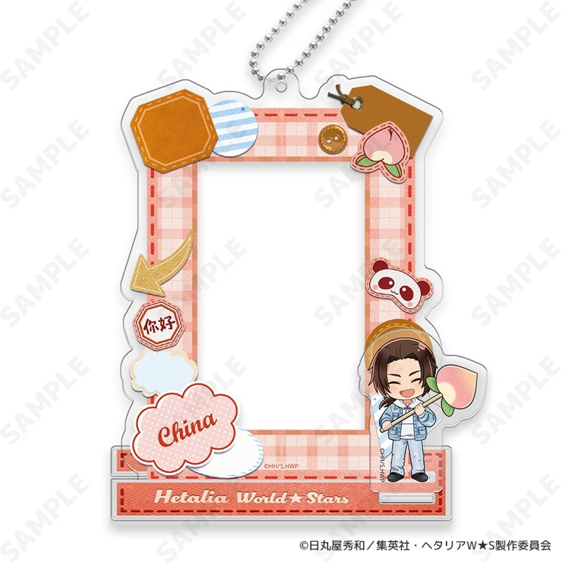 (Goods - Acrylic Stand) Hetalia World★Stars ~ Greetings with Denim Style. ~ Mini Photo Stand Set 8. China