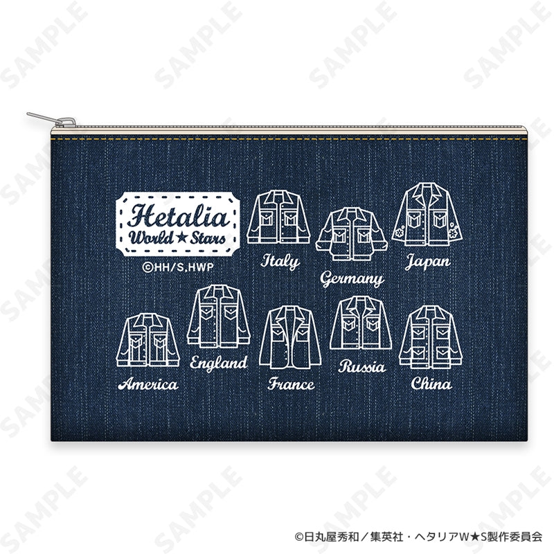 (Goods - Pouch) Hetalia World★Stars ~ Greetings with Denim Style. ~ Denim Pouch