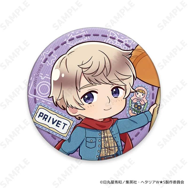 (1BOX=8)(Goods - Badge) Hetalia World★Stars ~ Greetings with Denim Style. ~ Trading Button Badge {Bonus:Badge}