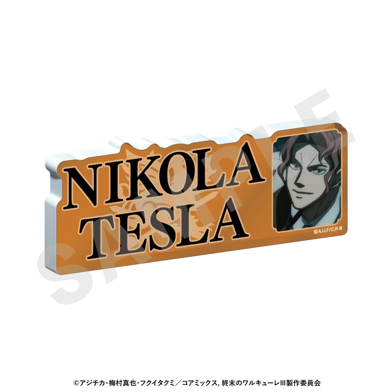 (Goods - Stand Pop) Record of Ragnarok Acrylic Name Plate (Nikola Tesla)