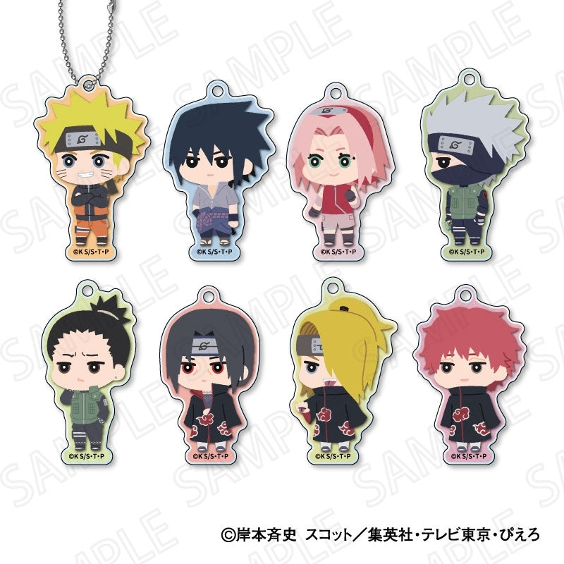 (1BOX=8)(Goods - Key Chain) NARUTO Shippuden TV Anime Mofumofu Acrylic Key Chain