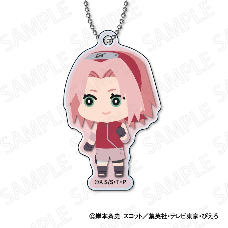 (1BOX=8)(Goods - Key Chain) NARUTO Shippuden TV Anime Mofumofu Acrylic Key Chain