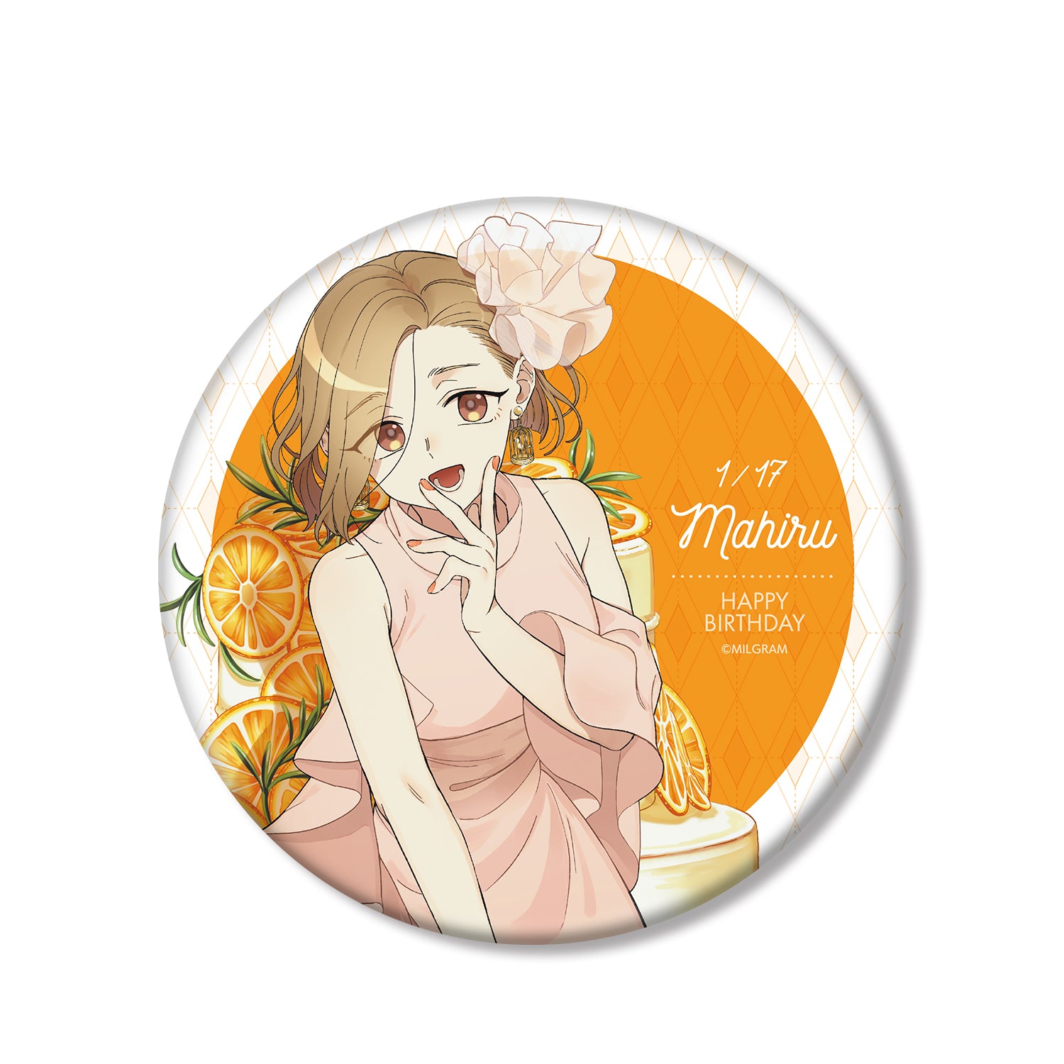 (Goods - Badge) MILGRAM Exclusive Art Mahiru Birthday Ver. BIG Button Badge