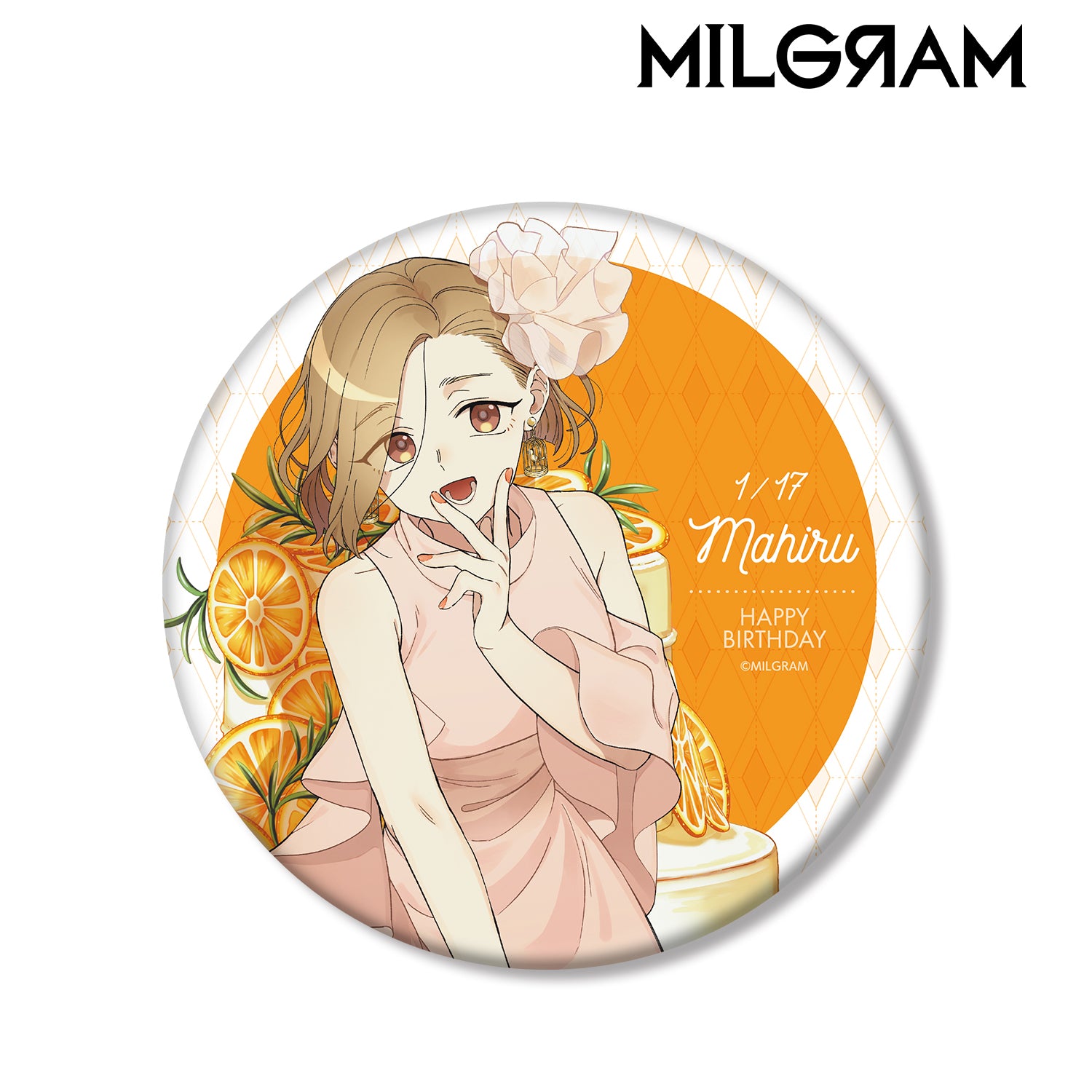 (Goods - Badge) MILGRAM Exclusive Art Mahiru Birthday Ver. BIG Button Badge