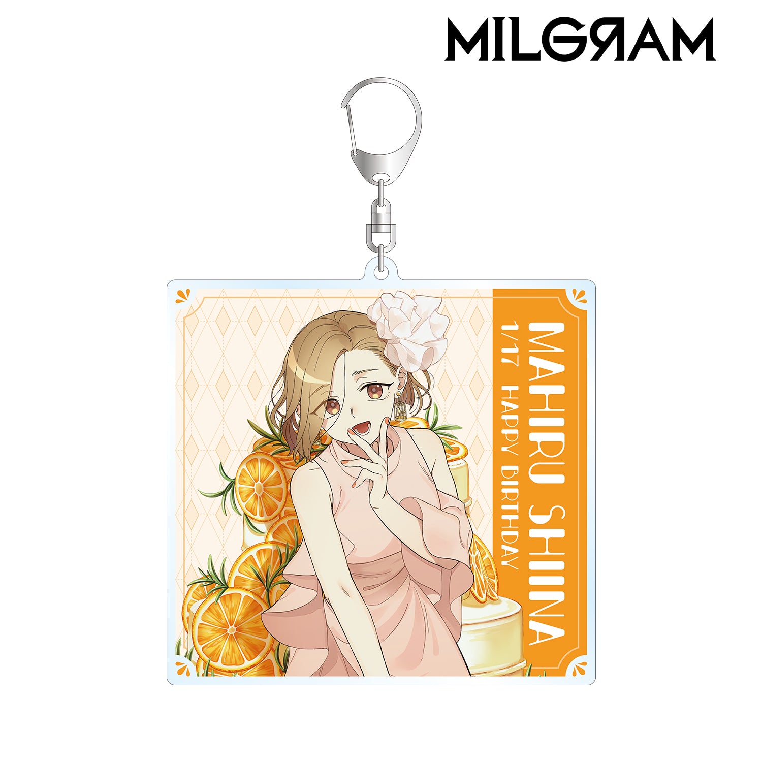 (Goods - Key Chain) MILGRAM BIG Acrylic Key Chain Birthday Ver. Feat. Exclusive Art Mahiru