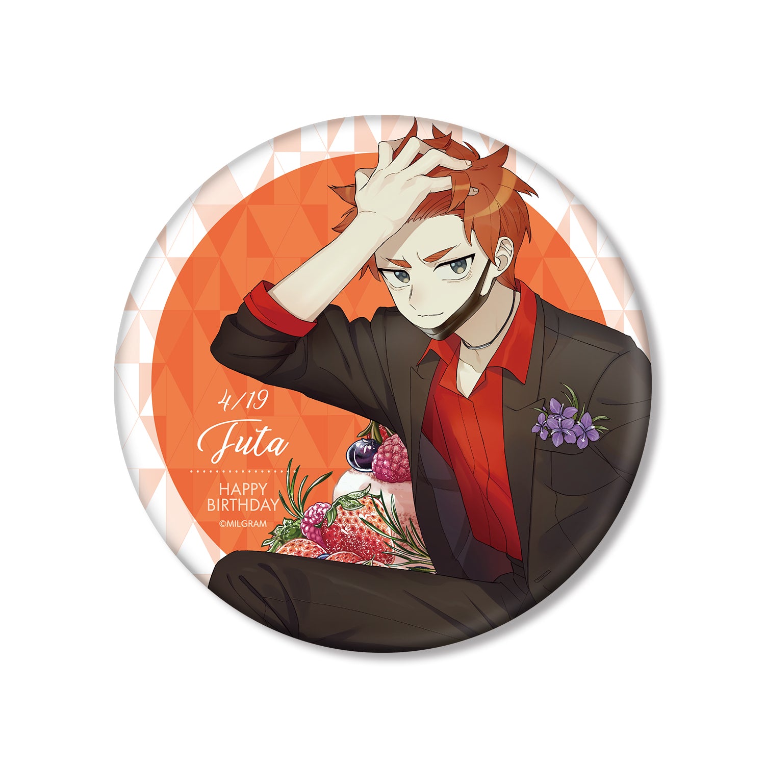 (Goods - Badge) MILGRAM Exclusive Art Fuuta Birthday Ver. BIG Button Badge